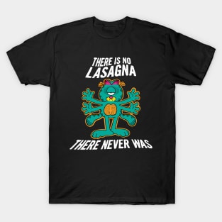 There Is No Lasagna Psychedelic Garfield T-Shirt